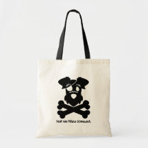 Fear the Pirate Schnauzer Canvas Bags