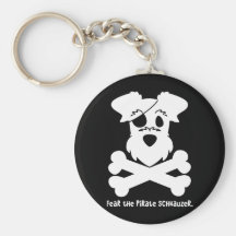Fear the Pirate Schnauzer Keychains