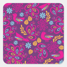Feathered Friends Square Stickers