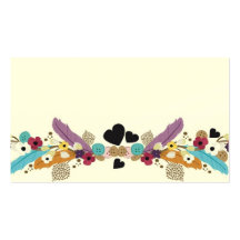 Feathers and buttons Business Card