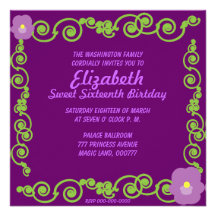February'sSweet Sixteen Eternal Spring Invitation
