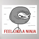 Feel Like A Ninja Poster