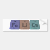 Felica as Iron Lithium Calcium Bumper Sticker