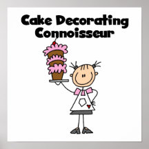 Female Cake Decorating Connoisseur Posters