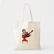 female guitar stick figure brown gtr blue eyes red bags