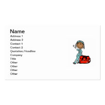 Female Respiratory Therapist or EMT Business Card
