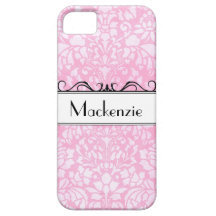 Feminine Pink Damask iPhone 5 Cover