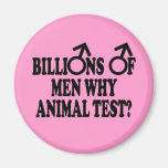 Feminist funny animal test magnets