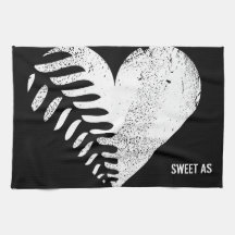 Fern Heart Sweet As Dark Kitchen Towel