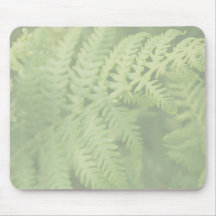 Fern Leaves, Light Green. Mouse Pad