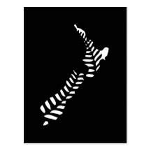 Fern NZ Dark Postcard