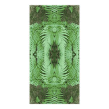 Fern Pattern Graphic. Green. Photo Greeting Card