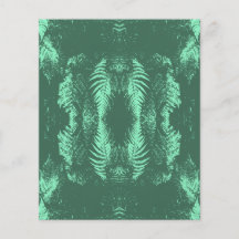 Fern Pattern in Green. Personalized Flyer
