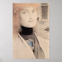 Fernand Khnopff - Who will rescue me? Poster