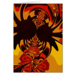 Ferocious – Amber & Orange Creature Greeting Card