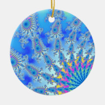 Ferris Wheel Fractal Christmas Ornament