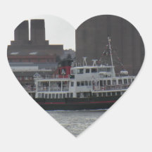 Ferry Over the River Mersey Stickers