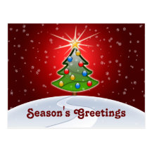 festive business Christmas Greeting PostCards