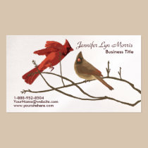 Festive Red Cardinals business cards