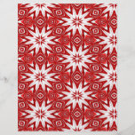 festive red ornament pattern flyer design