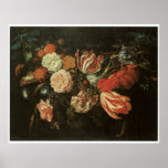 Festoon of Flowers, 1660s Print