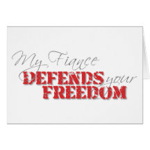 Fiance Defends Freedom Greeting Card