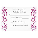 Fibril Ivory (Red-Violet) RSVP Card Invitation