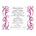 Fibril Ivory (Red-Violet) Wedding Invitation