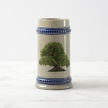 Ficus bonsai isolated mug