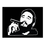 Fidel Castro with Cigar Portrait Postcard