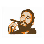 Fidel Castro with Cigar Portrait Postcard
