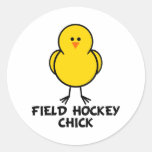 Field Hockey Chick Sticker
