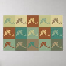 Field Hockey Pop Art Posters