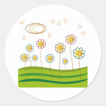 field of daisies stickers