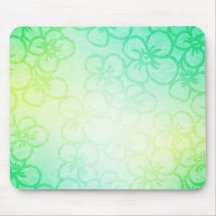 Field Of Flower - Green Mouse Pad