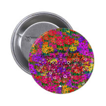 Field of Flowers save the date pin/button