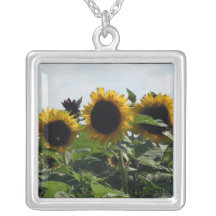 Field of Gold Sunflowers Necklace