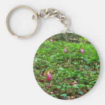 Field of Ladyslippers Keychain