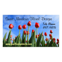 Field of Tulips  Flower Growers Business Cards