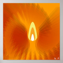 Fiery Angelic Wings Poster - Customise