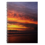 Fiery Santa Monica Sunset Notebook