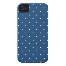 Fifties Style Monaco Blue Polka Dot iPhone 4 Cover