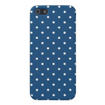Fifties Style Monaco Blue Polka Dot iPhone 5 Case