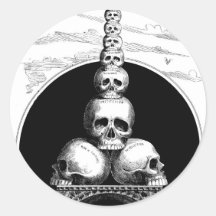 Figaro. An Eiffel Tower for the Cemetery Round Sticker