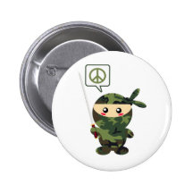 Fight for peace pinback buttons