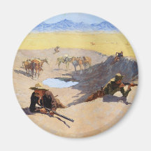 Fight for the Water Hole by Frederic Remington Refrigerator Magnet