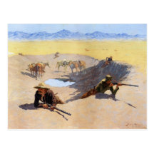 Fight for the Water Hole by Frederic Remington Postcards