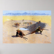 Fight for the Water Hole by Frederic Remington Poster