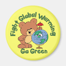 Fight Global Warming Refrigerator Magnets