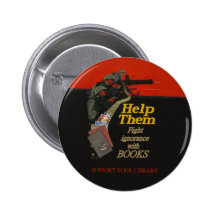 Fight ignorance round badge pins